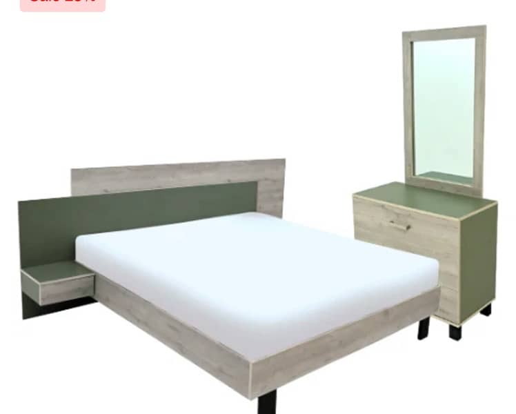 BED SET WITH DRESSER FOR SALE IN MULTAN 2