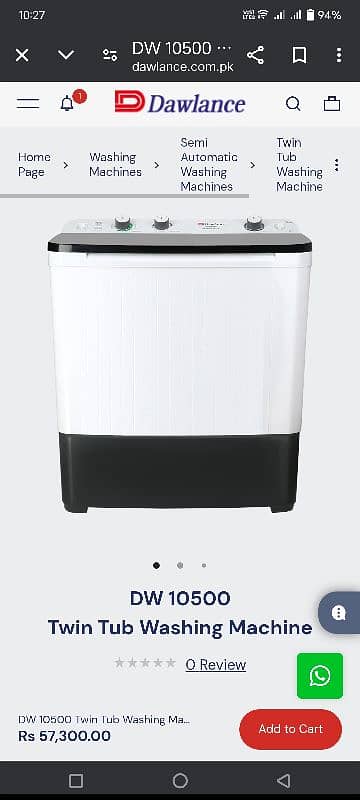 DW 10500 Twin Tub 0