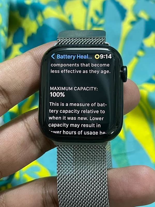 Apple watch series 8 battery health 100 3