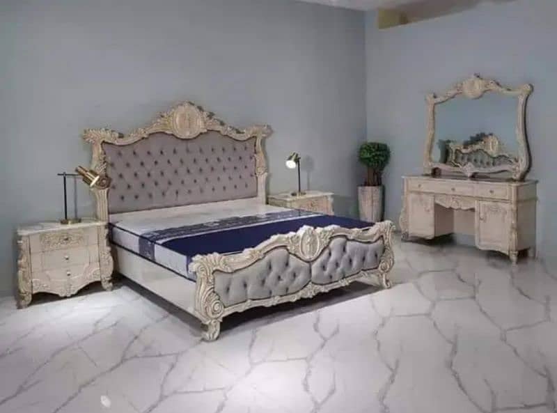 Bed/Double bed/single bed/king size bed/ wood bed/poshish bed/Furnitur 4