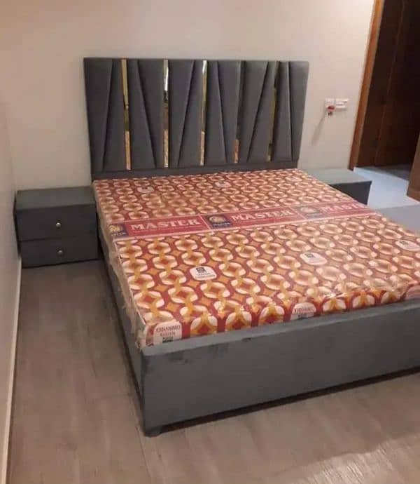 Bed/Double bed/single bed/king size bed/ wood bed/poshish bed/Furnitur 6