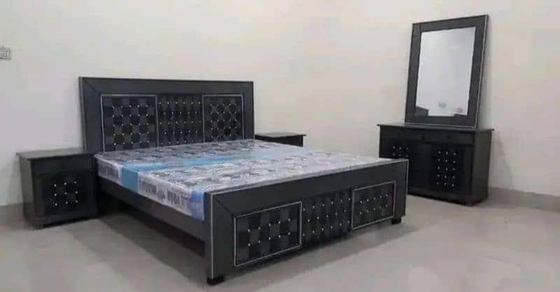 Bed/Double bed/single bed/king size bed/ wood bed/poshish bed/Furnitur 7