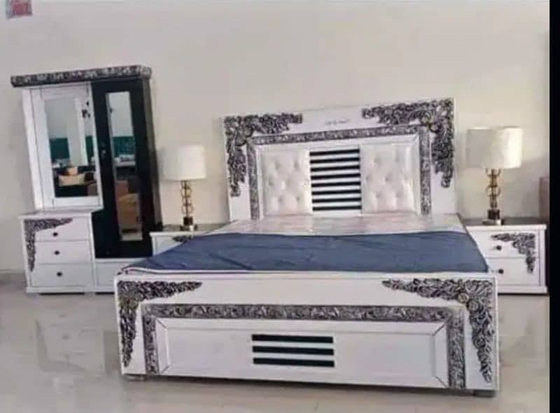 Bed/Double bed/single bed/king size bed/ wood bed/poshish bed/Furnitur 9