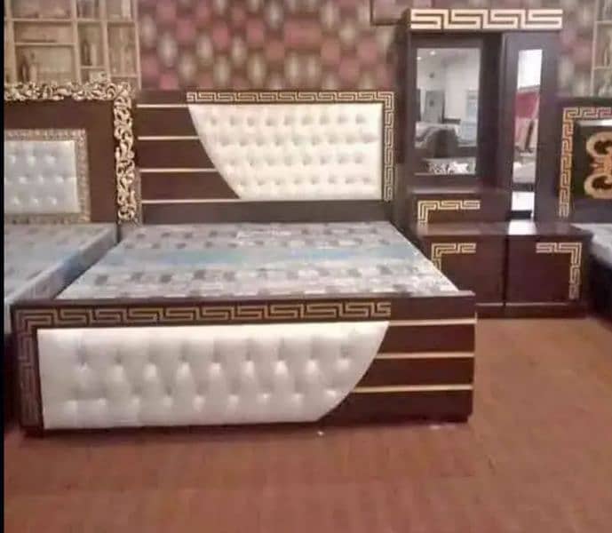 Bed/Double bed/single bed/king size bed/ wood bed/poshish bed/Furnitur 10