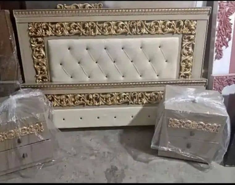 Bed/Double bed/single bed/king size bed/ wood bed/poshish bed/Furnitur 11