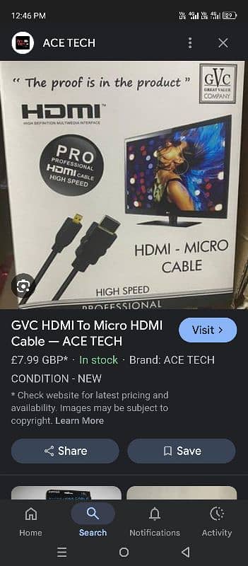 HDMI to Micro HDMI cable 3