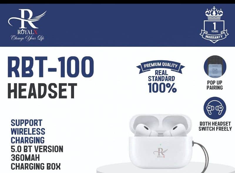 royal RBT 100 headset 0