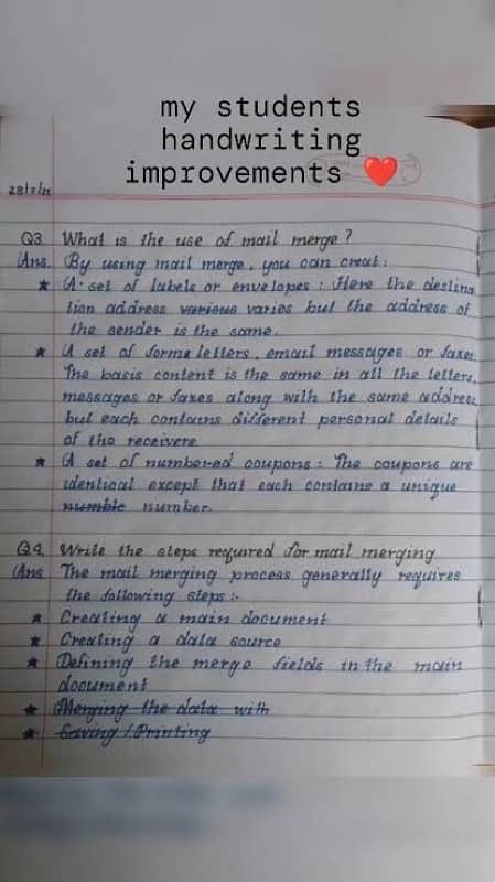 handwriting assignment work 2