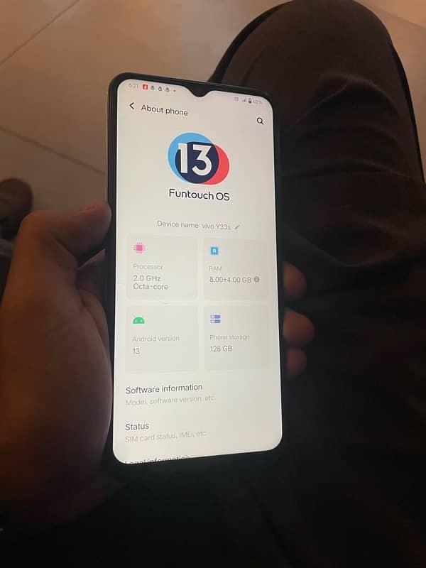 vivo y33s 10/10 condition 10