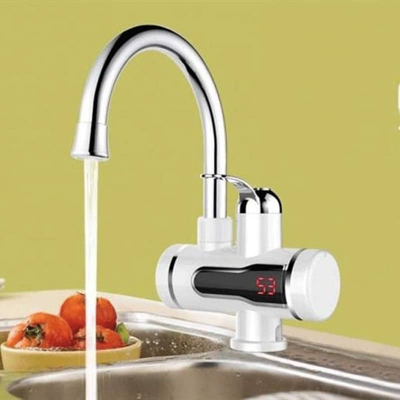 Faucet Hot and Cold Mix Instant Heating 304 Stainless Steel Large 2