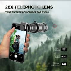 APEXEL Optic phone camera lens HD 28X telephoto zoom lens with tripod