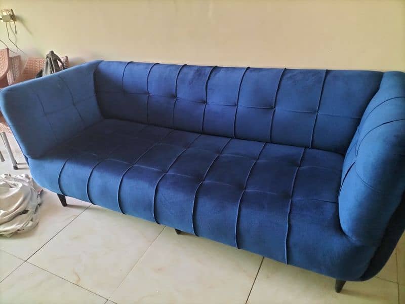 Navy Blue (Almost New) Sofa Set 0