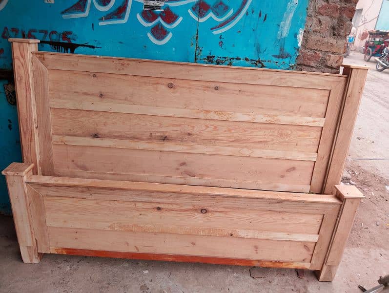 Pure wood Lakri bed 3