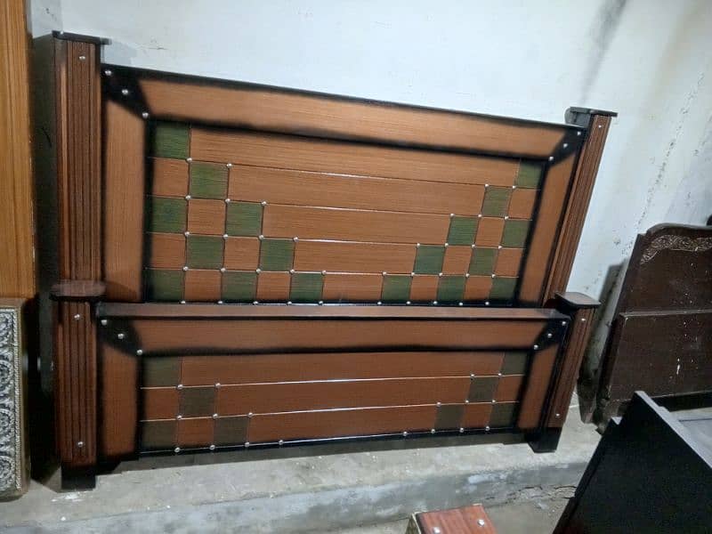 Pure wood Lakri bed 4