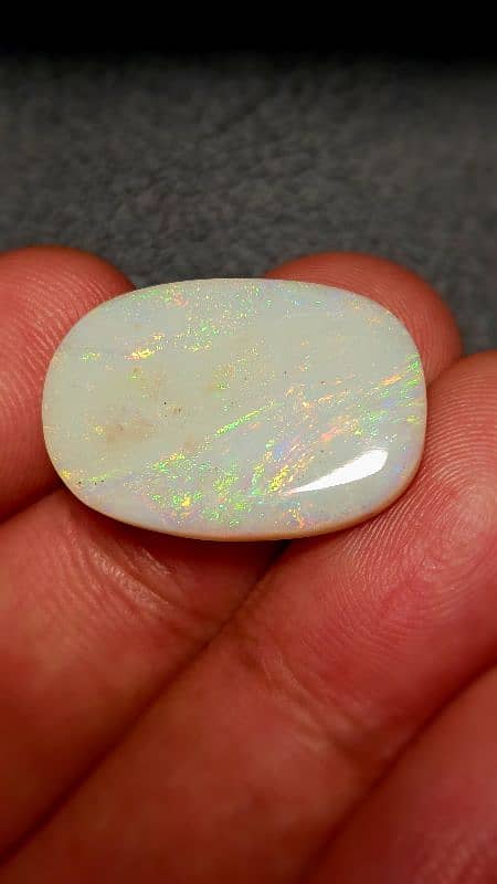 Australian White opal 14.80 ct big size full fires top quality Natural 0