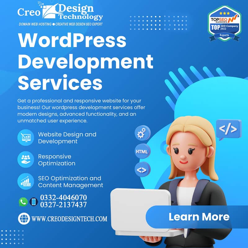 WordPress Website Development Web Design Graphic Design SEO Expert 4