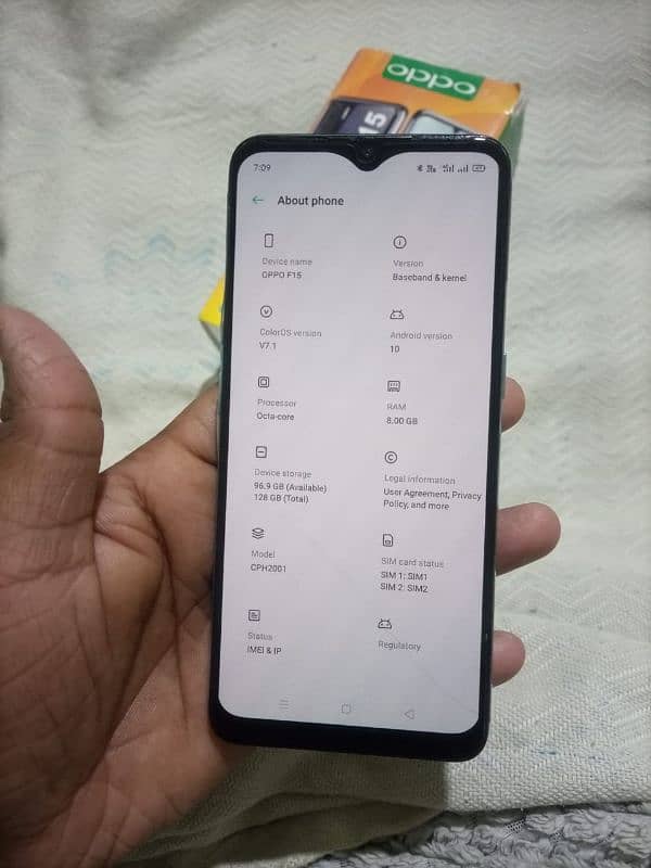 Oppo F15 8/128    10/10 condition's 9