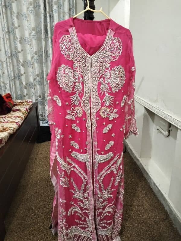 walima dress pink color use one time ful pulls work not dapka 6