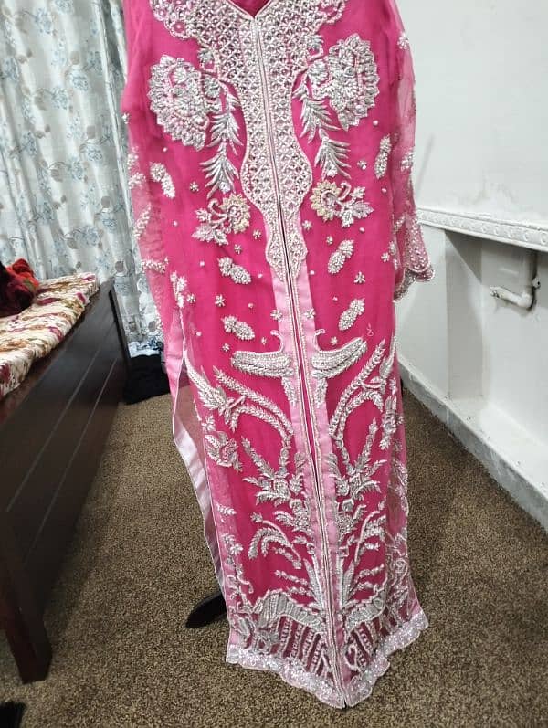 walima dress pink color use one time ful pulls work not dapka 7