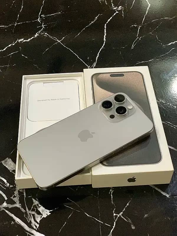 iPhone 15 Pro Max 256GB Natural Titanium - With Box and Charging Cable 0