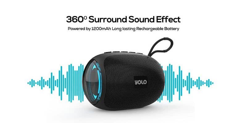 Durable LED Wireless Speaker with Bluetooth Connectivity &Super Bass 1