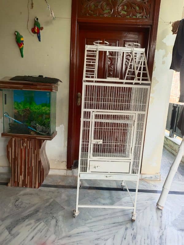 African gray maccao and kakatoo patriot cage for sale 0