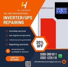 Solar inverter repairing services/ups repair/ac card/solar panels