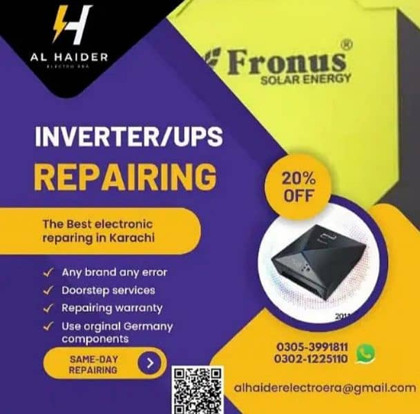 Solar inverter repairing services/ups repair/ac card/solar panels 2