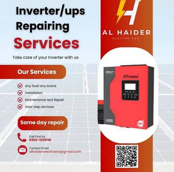 Solar inverter repairing services/ups repair/ac card/solar panels 4