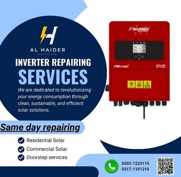 Solar inverter repairing services/ups repair/ac card/solar panels 5