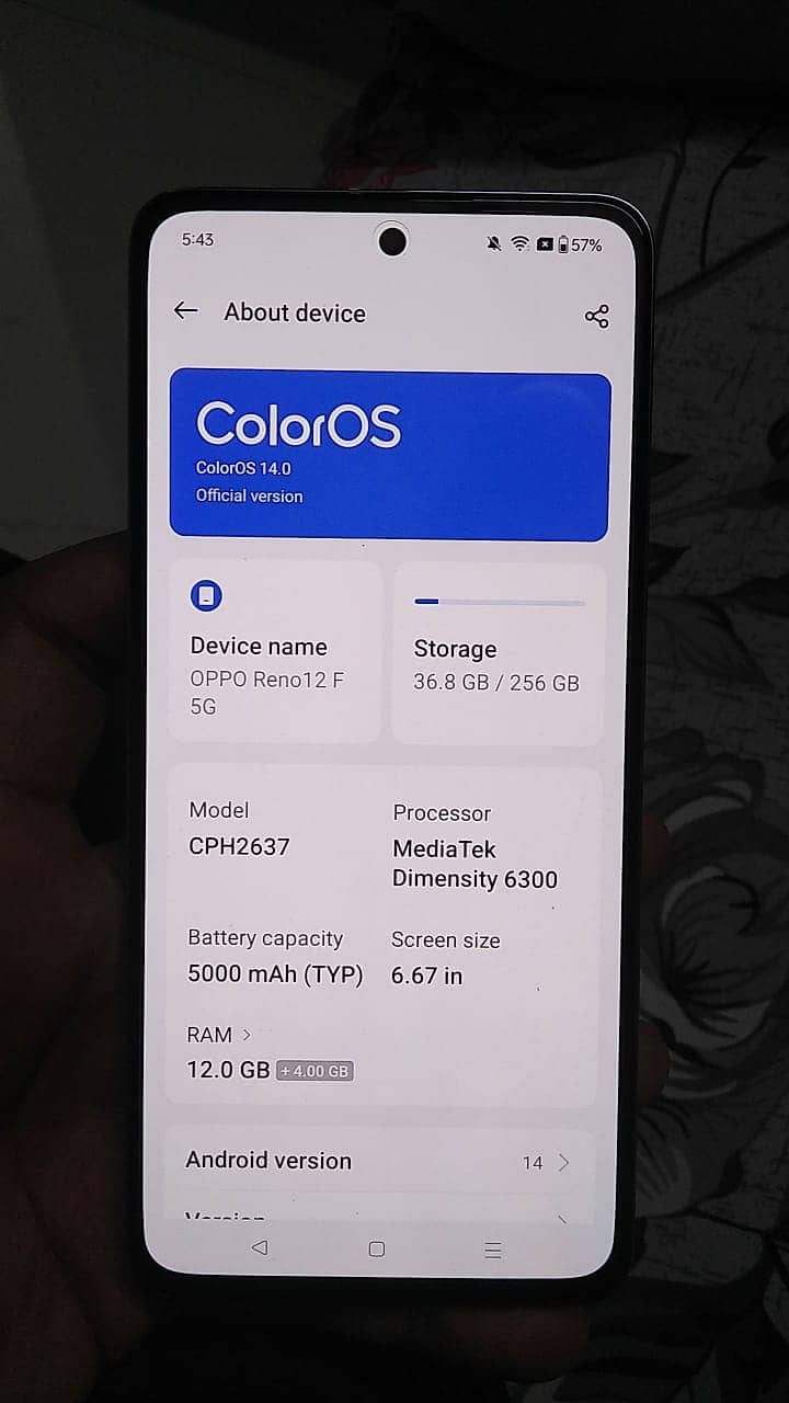 OPPO Reno 12f 5g 12+4 Ram 256 GB Memory 2