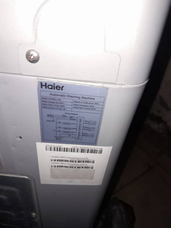 Haier Automatic washing machine model # HMW90-1789 5