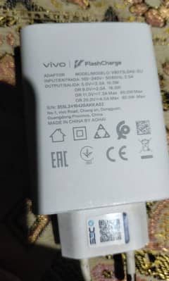 Vivo 80 wat charger original box wala