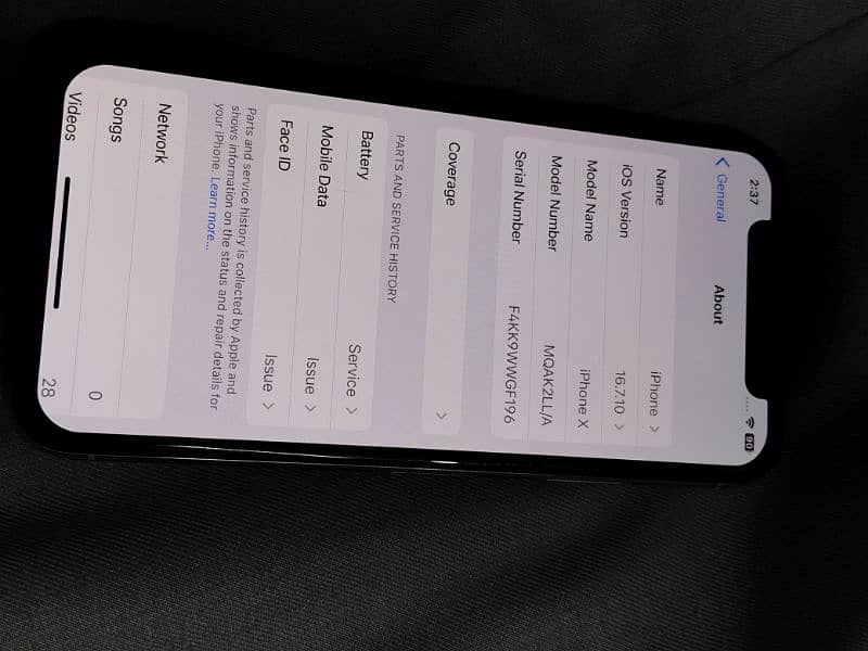 Iphone X 64GB 8