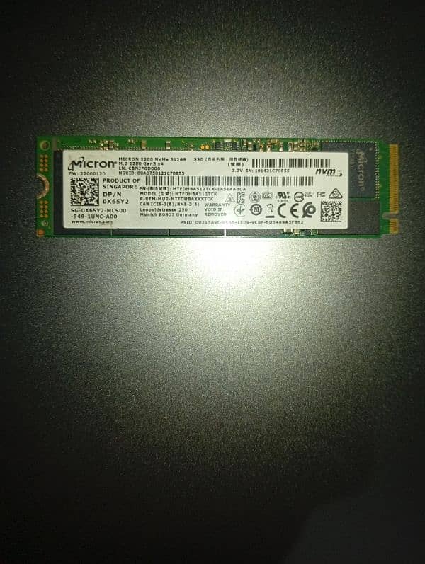 SSD Nvme 512GB Micron Gen 3x4 0