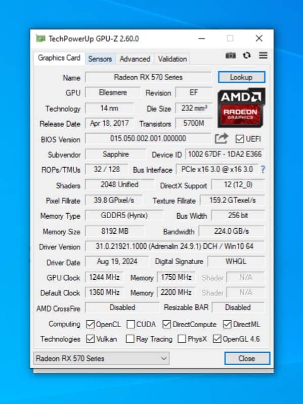 rx 570 8gb 4