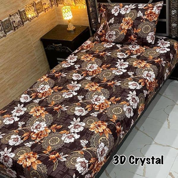 4Pc Crystal Cotton Single Pair Bedsheets 11