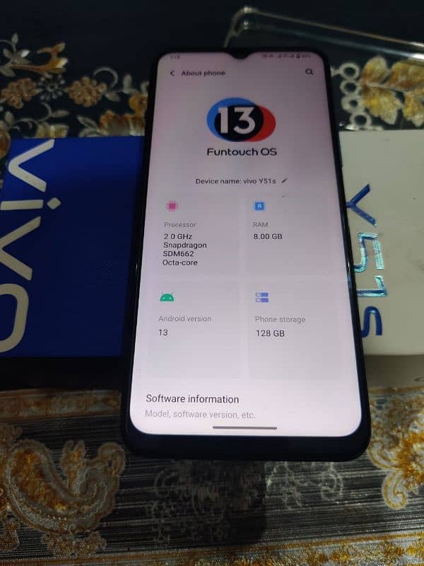 vivo Y51s like new 10 by 10 condition for sale 3