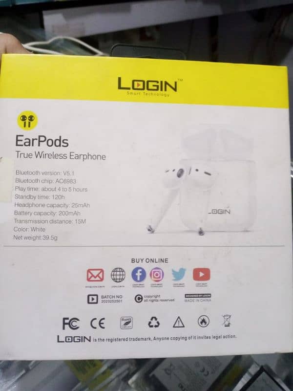 Login LT WB3 Wireless Earpod 2