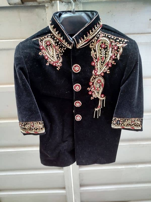 small size sherwani black colour 1