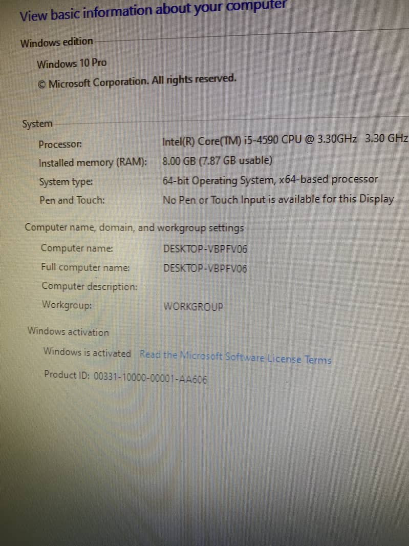 Full PC (exchange with laptop) 10