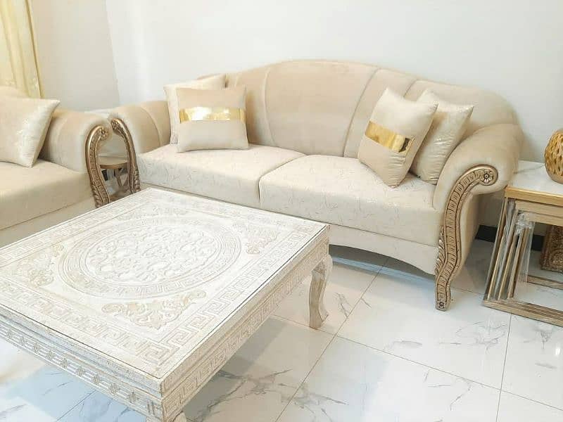 Sofa 6 seaters  (3+2+1) in Multyfoam and premium luxury Poshish 5