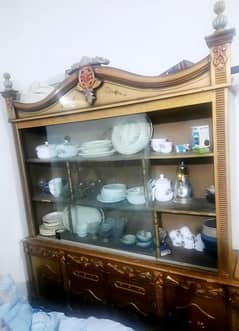 dressing table, iron stand, cupboard showcase dubble pati