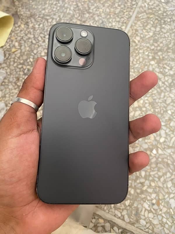 I phone 14 pro max 256gb deep black 0