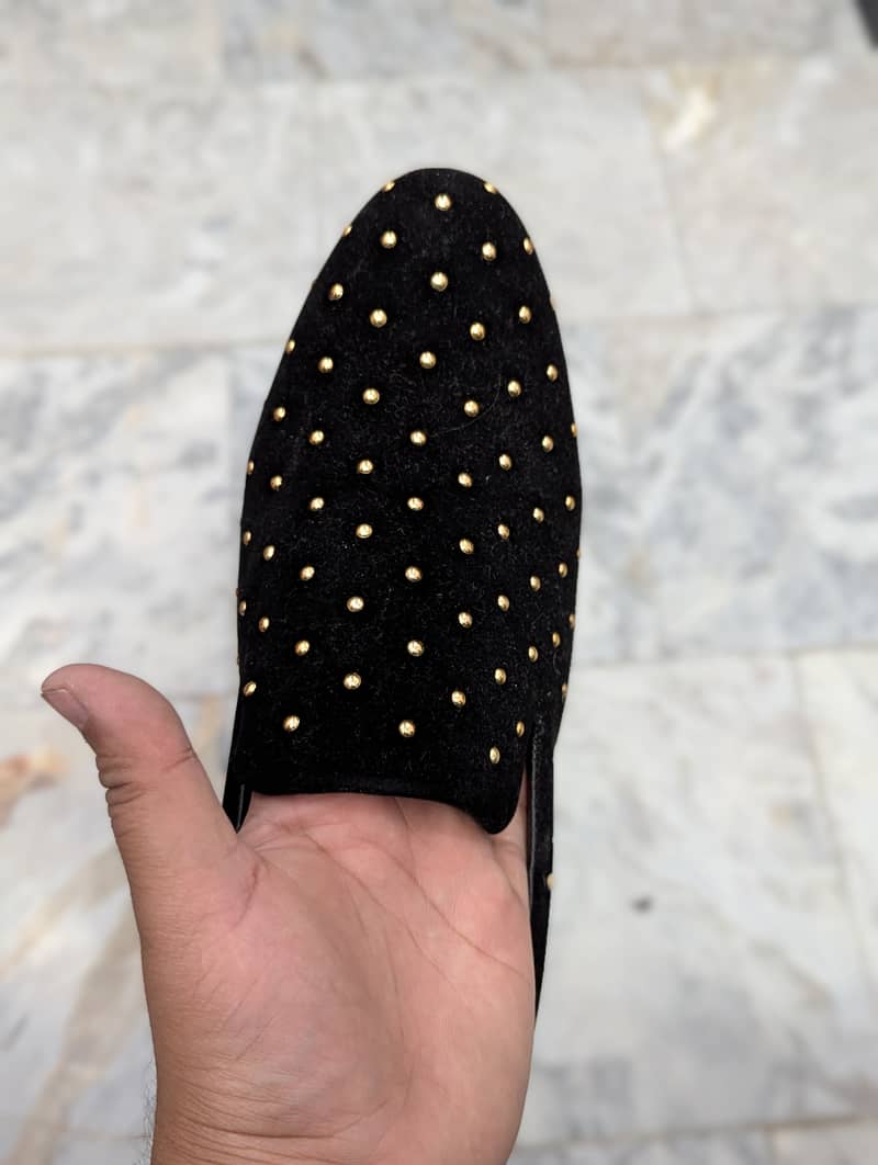 Black Golden Sherwani+Shoes+Kola 3