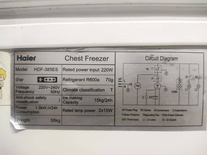 Haier 2 door Freezer for sale in 9/10 condition 0