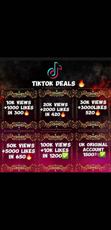 TIKTOK, YouTube,Facebook ki Paid PROMOTION 0