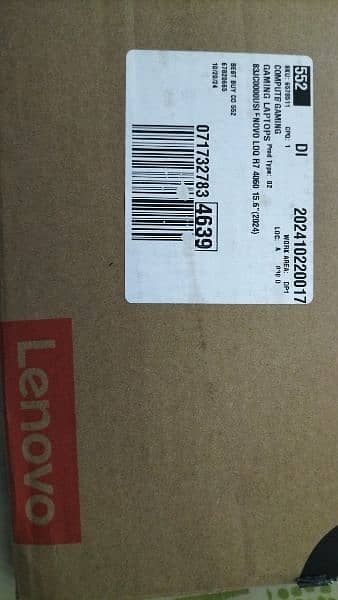 Lenovo Loq 15 2024 Ryzen 7 7435HS CPU RTX4060 Ram 16GB Storage 512 ssd 2