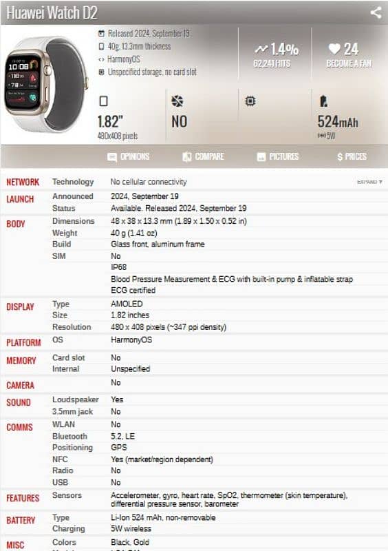 Huawei Watch D Blood pressure monitor ECG 2