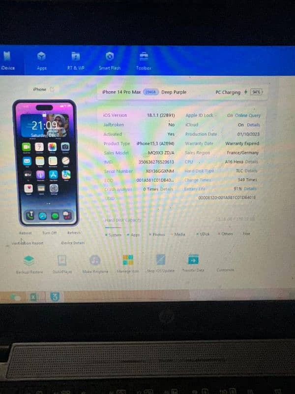 iphone 14 pro max 256 gb non pta set just face id disable Exchng posbl 8